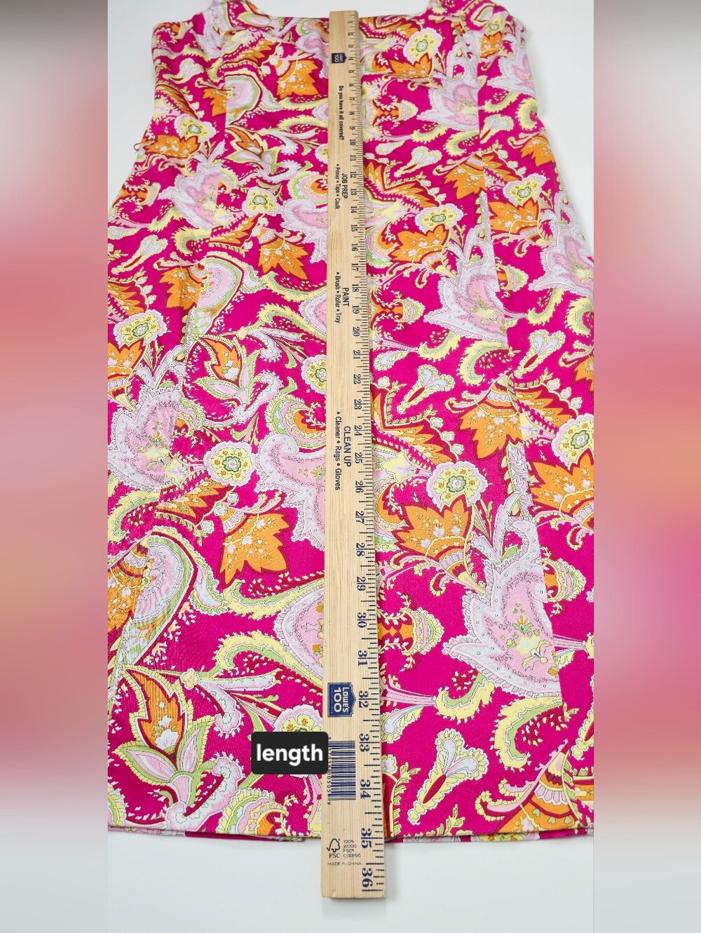 Lauren Ralph Lauren Pink, Yellow & Green Paisley Midi Dress - Picture 9 of 12